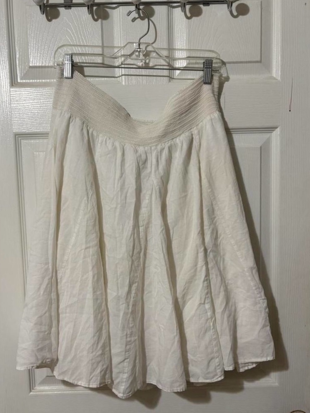 Old Navy white Circle Skirt with elastic Textured Waistband